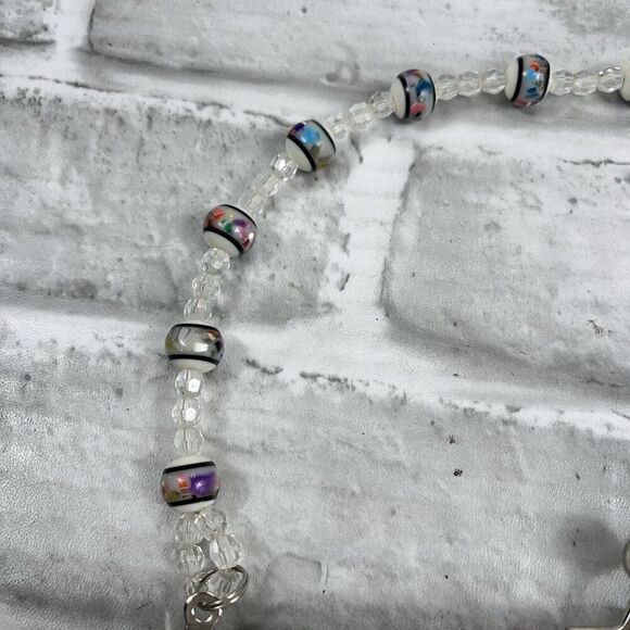 Vintage Handmade Beaded Cream Multi Color Beaded Wedding Small Bag - Picture 6 of 12